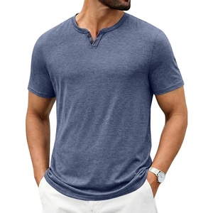 image:imageCOOFANDY Mens T Shirts Short Sleeve Casual V Neck TShirt Soft Notch Neck Tee Classic Plain Shirts1navy Blue
