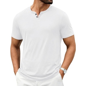 image:imageCOOFANDY Mens T Shirts Short Sleeve Casual V Neck TShirt Soft Notch Neck Tee Classic Plain ShirtsWhite