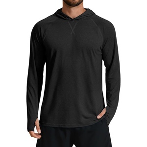 image:imageCOOFANDY Mens UPF 50 Fishing Shirt Lightweight Quick Dry UV Sun Protection Hoodie Long Sleeve SPF Hiking Running Rash GuardBlack