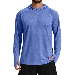 image:imageCOOFANDY Mens UPF 50 Fishing Shirt Lightweight Quick Dry UV Sun Protection Hoodie Long Sleeve SPF Hiking Running Rash GuardBlue