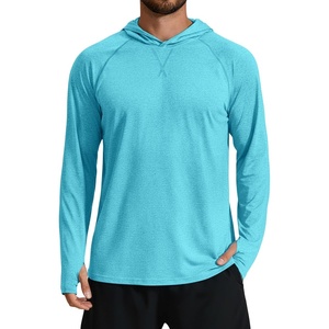 image:imageCOOFANDY Mens UPF 50 Fishing Shirt Lightweight Quick Dry UV Sun Protection Hoodie Long Sleeve SPF Hiking Running Rash GuardBlue Green