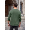 image:imageCOOFANDY Men Long Sleeve Henley Shirs Casual Basic T Shirts Soild Button Tees with PocketsArmy Green