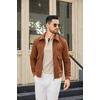 image:imageCOOFANDY Men Long Sleeve Henley Shirs Casual Basic T Shirts Soild Button Tees with PocketsCoffee