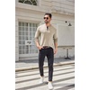 image:imageCOOFANDY Men Long Sleeve Henley Shirs Casual Basic T Shirts Soild Button Tees with PocketsCoffee