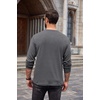 image:imageCOOFANDY Men Long Sleeve Henley Shirs Casual Basic T Shirts Soild Button Tees with PocketsDark Grey