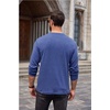 image:imageCOOFANDY Men Long Sleeve Henley Shirs Casual Basic T Shirts Soild Button Tees with PocketsDeep Blue