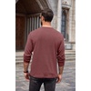 image:imageCOOFANDY Men Long Sleeve Henley Shirs Casual Basic T Shirts Soild Button Tees with PocketsPurple Red
