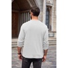 image:imageCOOFANDY Men Long Sleeve Henley Shirs Casual Basic T Shirts Soild Button Tees with PocketsWhite