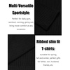 image:imageCOOFANDY Mens 2 Pack Muscle TShirt Stretch Long Sleeve Gym Workout Bodybuilding Training Tee Shirts Casual Hipster TopsAblackWhite