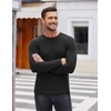 image:imageCOOFANDY Mens 2 Pack Muscle TShirt Stretch Long Sleeve Gym Workout Bodybuilding Training Tee Shirts Casual Hipster TopsAblackWhite