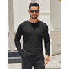 image:imageCOOFANDY Mens 2 Pack Muscle TShirt Stretch Long Sleeve Gym Workout Bodybuilding Training Tee Shirts Casual Hipster TopsAblackWhite