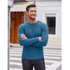 image:imageCOOFANDY Mens 2 Pack Muscle TShirt Stretch Long Sleeve Gym Workout Bodybuilding Training Tee Shirts Casual Hipster TopsAblueArmy Green