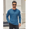 image:imageCOOFANDY Mens 2 Pack Muscle TShirt Stretch Long Sleeve Gym Workout Bodybuilding Training Tee Shirts Casual Hipster TopsAblueArmy Green