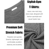 image:imageCOOFANDY Mens 2 Pack Muscle TShirt Stretch Long Sleeve Gym Workout Bodybuilding Training Tee Shirts Casual Hipster TopsAwine RedDark Grey