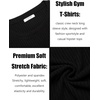 image:imageCOOFANDY Mens 2 Pack Muscle TShirt Stretch Long Sleeve Gym Workout Bodybuilding Training Tee Shirts Casual Hipster TopsBlack