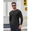 image:imageCOOFANDY Mens 2 Pack Muscle TShirt Stretch Long Sleeve Gym Workout Bodybuilding Training Tee Shirts Casual Hipster TopsBlack