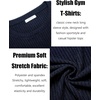 image:imageCOOFANDY Mens 2 Pack Muscle TShirt Stretch Long Sleeve Gym Workout Bodybuilding Training Tee Shirts Casual Hipster TopsNavy BlueArmy Green