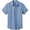 image:imageCOOFANDY Mens Button Down Short Sleeve Shirt Casual Dress Shirt Untucked Summer Shirts with PocketDark Blue