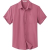 image:imageCOOFANDY Mens Button Down Short Sleeve Shirt Casual Dress Shirt Untucked Summer Shirts with PocketRed