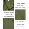 image:imageCOOFANDY Mens Casual Short Sleeve Button Down Shirts Cuban Linen Textured Shirt Summer Beach WearOlive Green