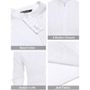 image:imageCOOFANDY Mens Cotton Linen Henley TShirt Long Sleeve Hippie Casual Beach TShirts01white