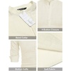 image:imageCOOFANDY Mens Cotton Linen Henley TShirt Long Sleeve Hippie Casual Beach TShirtsBeige