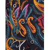 image:imageCOOFANDY Mens Cotton Linen Henley TShirt Long Sleeve Hippie Casual Beach TShirtsBlack Paisley