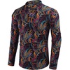 image:imageCOOFANDY Mens Cotton Linen Henley TShirt Long Sleeve Hippie Casual Beach TShirtsBlack Paisley