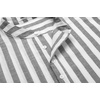 image:imageCOOFANDY Mens Cotton Linen Henley TShirt Long Sleeve Hippie Casual Beach TShirtsBlack White Striped