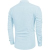 image:imageCOOFANDY Mens Cotton Linen Henley TShirt Long Sleeve Hippie Casual Beach TShirtsBlue