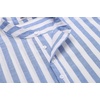 image:imageCOOFANDY Mens Cotton Linen Henley TShirt Long Sleeve Hippie Casual Beach TShirtsBlue White Striped