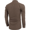 image:imageCOOFANDY Mens Cotton Linen Henley TShirt Long Sleeve Hippie Casual Beach TShirtsBrown