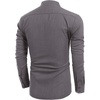 image:imageCOOFANDY Mens Cotton Linen Henley TShirt Long Sleeve Hippie Casual Beach TShirtsDark Gray