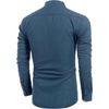 image:imageCOOFANDY Mens Cotton Linen Henley TShirt Long Sleeve Hippie Casual Beach TShirtsDenim Blue