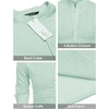image:imageCOOFANDY Mens Cotton Linen Henley TShirt Long Sleeve Hippie Casual Beach TShirtsGreen