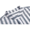 image:imageCOOFANDY Mens Cotton Linen Henley TShirt Long Sleeve Hippie Casual Beach TShirtsGrey Blue Striped
