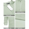 image:imageCOOFANDY Mens Cotton Linen Henley TShirt Long Sleeve Hippie Casual Beach TShirtsLight Green