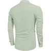 image:imageCOOFANDY Mens Cotton Linen Henley TShirt Long Sleeve Hippie Casual Beach TShirtsLight Green