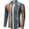 image:imageCOOFANDY Mens Cotton Linen Henley TShirt Long Sleeve Hippie Casual Beach TShirtsPainting