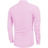 image:imageCOOFANDY Mens Cotton Linen Henley TShirt Long Sleeve Hippie Casual Beach TShirtsPink