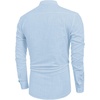 image:imageCOOFANDY Mens Cotton Linen Henley TShirt Long Sleeve Hippie Casual Beach TShirtsSky Blue