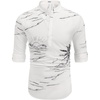 image:imageCOOFANDY Mens Cotton Linen Henley TShirt Long Sleeve Hippie Casual Beach TShirtsWhite  Palm Tree