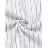 image:imageCOOFANDY Mens Cotton Linen Henley TShirt Long Sleeve Hippie Casual Beach TShirtsWhite Striped