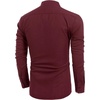 image:imageCOOFANDY Mens Cotton Linen Henley TShirt Long Sleeve Hippie Casual Beach TShirtsWine Red