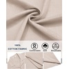 image:imageCOOFANDY Mens Cotton Shirts Short Sleeve Button Down Shirts Casual Beach Summer Cuban Collar ShirtBeige