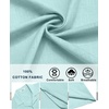 image:imageCOOFANDY Mens Cotton Shirts Short Sleeve Button Down Shirts Casual Beach Summer Cuban Collar ShirtBlue