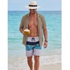 image:imageCOOFANDY Mens Cotton Shirts Short Sleeve Button Down Shirts Casual Beach Summer Cuban Collar ShirtKhaki