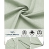 image:imageCOOFANDY Mens Cotton Shirts Short Sleeve Button Down Shirts Casual Beach Summer Cuban Collar ShirtSage Green