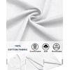 image:imageCOOFANDY Mens Cotton Shirts Short Sleeve Button Down Shirts Casual Beach Summer Cuban Collar ShirtWhite