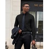 image:imageCOOFANDY Mens Dress Shirts Long Sleeve Button Down Formal Shirt Regular Fit Solid Business Casual ShirtsBlack